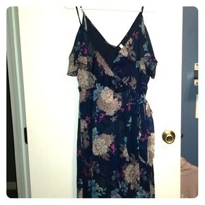 Exhilaration off the shoulder floral dress